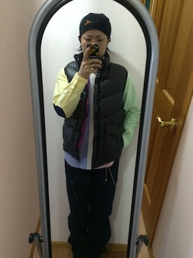「アイテム（ウォレットチェーン）」を使った、オクシンさん（メンズ・170cm）の冬コーディネート