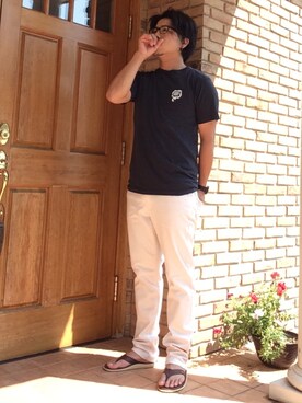 「STIFF（スティッフ）のアイテム」を使った、オクシンさん（メンズ・170cm）の夏コーディネート