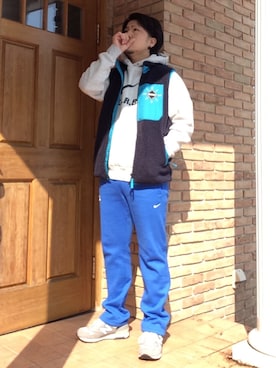 「F.C.R.B.（エフシーアールビー）のアイテム（その他アウター）」を使った、オクシンさん（メンズ・170cm）の冬コーディネート