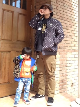 「F.C.R.B.（エフシーアールビー）のアイテム（スタジャン）」を使った、オクシンさん（メンズ・170cm）の春コーディネート