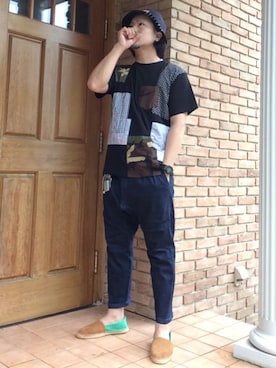 「SOPHNET.（ソフネット）のアイテム（ウォレットチェーン）」を使った、オクシンさん（メンズ・170cm）の夏コーディネート