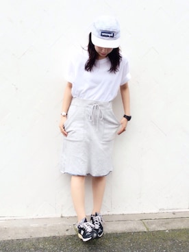 「パックT」｜「アイテム（帽子）」を使った、まりんさん（レディース・155cm）の夏コーディネート
