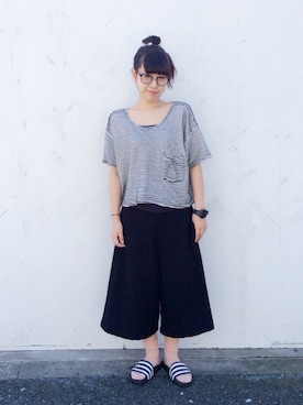 「me（ミイ）のアイテム」を使った、まりんさん（レディース・155cm）の夏コーディネート