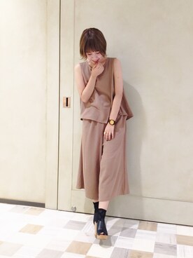 「A part by（アパートバイ）のアイテム（オールインワン・サロペット）」を使った、まりんさん（レディース・155cm）の夏コーディネート