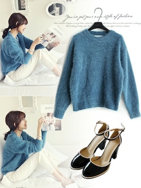 「ホワイトパンツ」｜「アイテム（スラックス）」を使った、WOWSTYLEさん（レディース・167cm）の冬コーディネート