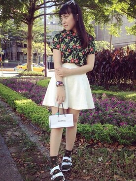 「CASIO（カシオ）のアイテム（アナログ腕時計、その他）」を使った、91さん（レディース）の冬コーディネート