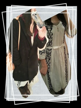 「TIENS ecoute（ティアンエクート）のアイテム（その他アウター）」を使った、あおいさん（レディース・159cm）の冬コーディネート