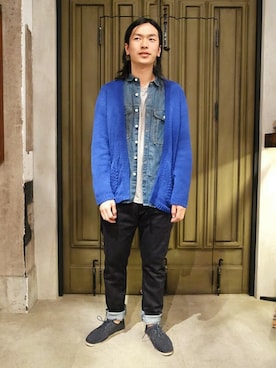 「GENERIC SURPLUS（ジェネリックサープラス）のアイテム（スニーカー）」を使った、SEAMOさん（メンズ・175cm）の春コーディネート