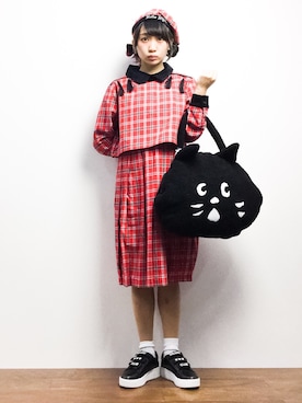 「瀬戸あゆみ」｜「アイテム（シューズ）」を使った、椎名成美さん（レディース・160cm）の冬コーディネート