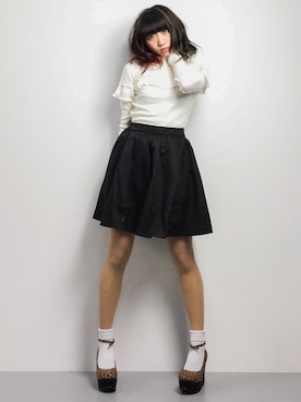 「ハイネックトップス」｜椎名成美さん（レディース・160cm）の冬コーディネート