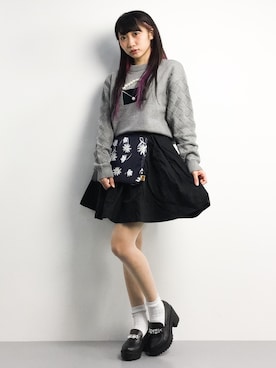 「cache cache（カシュ カシュ）のアイテム」を使った、椎名成美さん（レディース・160cm・10代）の冬コーディネート