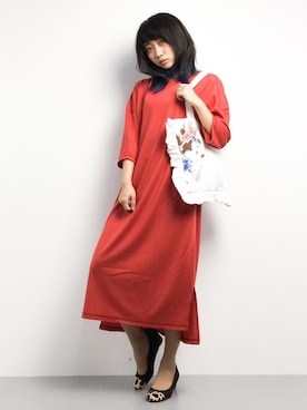 「Cocoonist（コクーニスト）のアイテム」を使った、椎名成美さん（レディース・160cm）の冬コーディネート