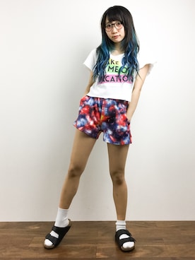 「ギャラクシー柄」｜椎名成美さん（レディース・160cm）の春コーディネート