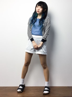 「Ravijour（ラヴィジュール）のアイテム」を使った、椎名成美さん（レディース・160cm）の春コーディネート