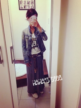 「STUNNING LURE（スタニングルアー）のアイテム（デニムジャケット）」を使った、inoueeeeさん（レディース・159cm）の春コーディネート
