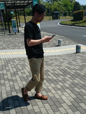 「アイテム（モカシン/デッキシューズ）」を使った、Ken-Wwさん（メンズ・170cm・30代）の春コーディネート