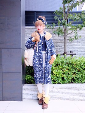 Etsuna悦奈さん(レディース・156cm)の冬コーディネート
