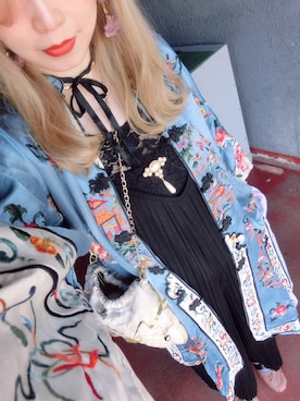 「アイテム（ピアス（両耳用））」を使った、Etsuna悦奈さん（レディース・156cm・30代）の秋コーディネート