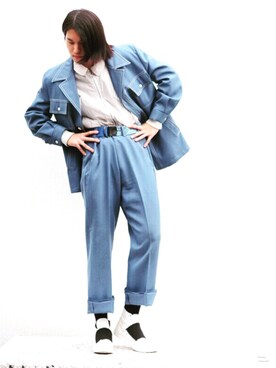 「SASQUATCHfabrix.（サスクワァッチファブリックス）のアイテム（スニーカー）」を使った、SAIさん（メンズ・179cm）の秋コーディネート