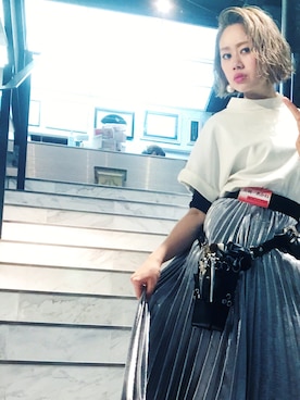 「プリーツ」｜cyatapさん（レディース・159cm）の冬コーディネート