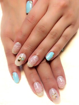「サマーネイル」｜nail..A_tさん（レディース・153cm）の夏コーディネート