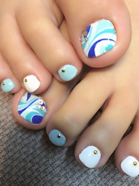 「サマーネイル」｜nail..A_tさん（レディース・153cm）の夏コーディネート