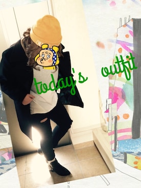 「ソックス」｜「アイテム（シャツワンピース）」を使った、あっとぅぅんさん（レディース・165cm）の春コーディネート