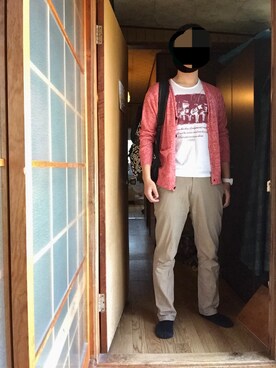 「Keith Haring（キース・ヘリング）のアイテム（バッグ）」を使った、リッキーさん（メンズ・177cm）の春コーディネート