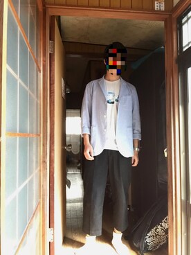 「CIAOPANIC TYPY（チャオパニックティピー）のアイテム（デニムジャケット）」を使った、リッキーさん（メンズ・177cm）の夏コーディネート
