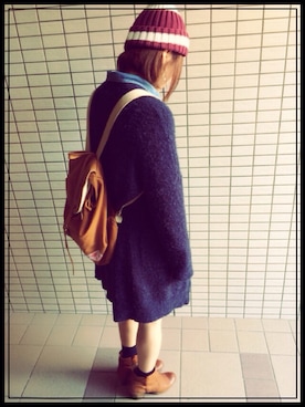 「Laundry（ランドリー）のアイテム（帽子）」を使った、maitaroさん（レディース・156cm）の春コーディネート