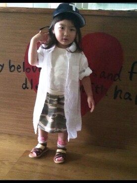 ・×・4姉妹さん（キッズ・90cm）の夏コーディネート