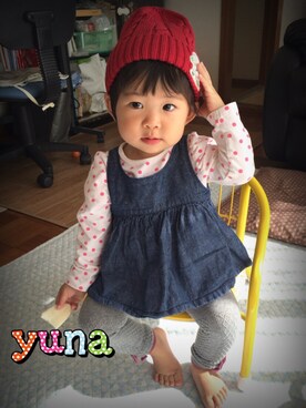 「わんわん」｜yunamamaさん（キッズ・70cm）の秋コーディネート