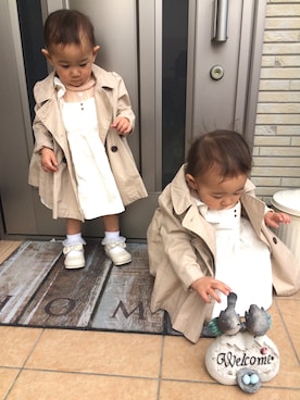 「入園式」｜「アイテム（トレンチコート）」を使った、Y.Yさん（キッズ・70cm）の春コーディネート