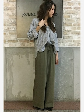 「スキッパーシャツ」｜msさん（レディース・164cm）の秋コーディネート