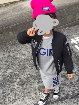 3kids mama ☆さん（キッズ・100cm）の冬コーディネート