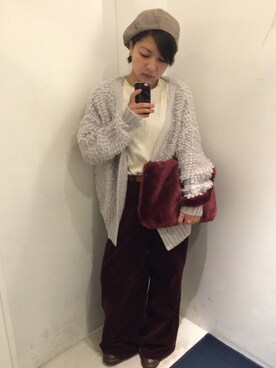 「DOUBLE NAME（ダブルネーム）のアイテム（その他アウター）」を使った、なるみんさん（レディース・156cm）の秋コーディネート