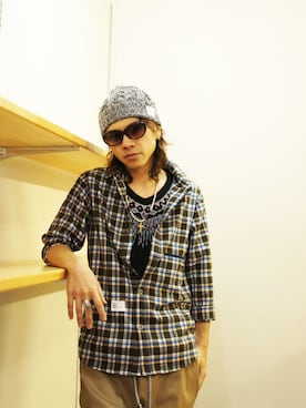 「quolt（クオルト）のアイテム（トップス）」を使った、MOREGAUCHE2KAZUYAさん（メンズ・169cm）の春コーディネート