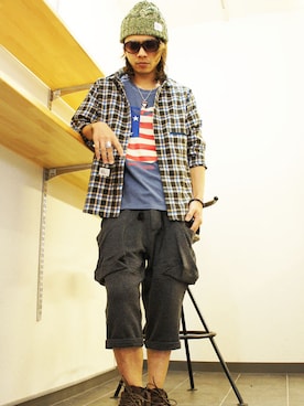 「quolt（クオルト）のアイテム（トップス）」を使った、MOREGAUCHE2KAZUYAさん（メンズ・169cm）の春コーディネート
