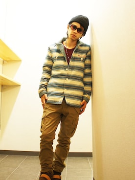 「Burnout」｜「アイテム（ジャケット/アウター）」を使った、MOREGAUCHE2KAZUYAさん（メンズ・169cm）の冬コーディネート