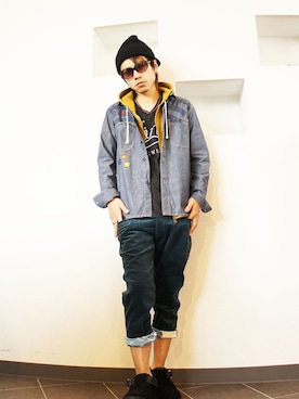 「smokey wood」｜MOREGAUCHE2KAZUYAさん（メンズ・169cm）の冬コーディネート