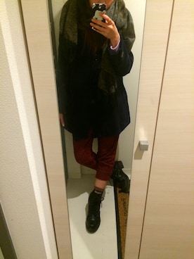「POU DOU DOU（プードゥドゥ）のアイテム（その他アウター）」を使った、かしさん（レディース・161cm）の春コーディネート