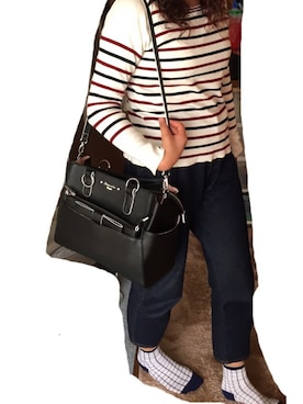 「マムジーンズ」｜優香さん（レディース・168cm）の冬コーディネート