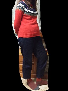 「マムジーンズ」｜優香さん（レディース・168cm）の冬コーディネート