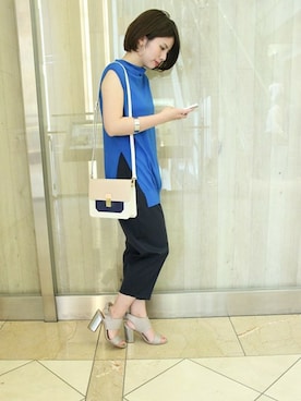 「ノースリーブニット」｜yuriさん（レディース・156cm）の夏コーディネート