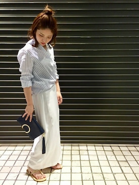 「Noble（ノーブル）のアイテム（バッグ）」を使った、yuriさん（レディース・156cm）の夏コーディネート