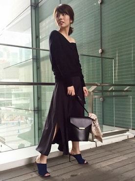 「Vネック」｜yuriさん（レディース・156cm）の夏コーディネート