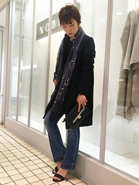 「Noble（ノーブル）のアイテム（パンツ）」を使った、yuriさん（レディース・156cm）の秋コーディネート