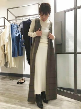 「Noble（ノーブル）のアイテム（ブルゾン）」を使った、yuriさん（レディース・156cm）の冬コーディネート