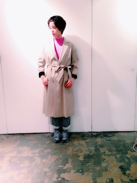 「rukkilill（ルッキリル）のアイテム」を使った、えぐちさん（レディース・162cm）の冬コーディネート