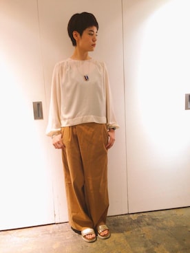 「rukkilill（ルッキリル）のアイテム」を使った、えぐちさん（レディース・162cm）の夏コーディネート